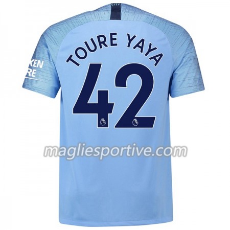 Completo Calcio Manchester City Toure Yaya 42 Divisa Prima 2018/2019